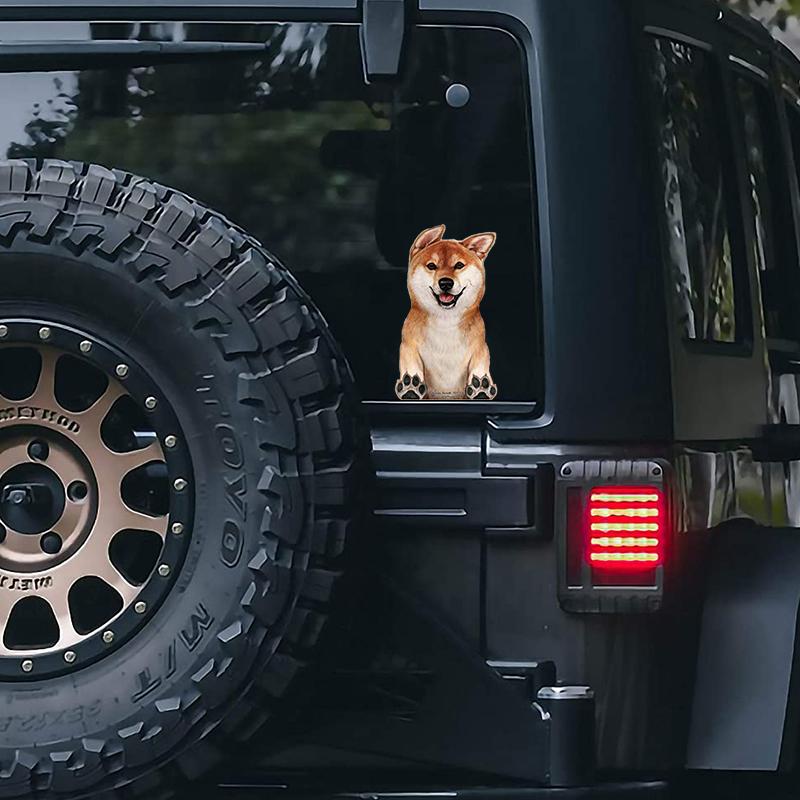 Shiba Inu (Red &amp; White)-On The Move Window Car Sticker