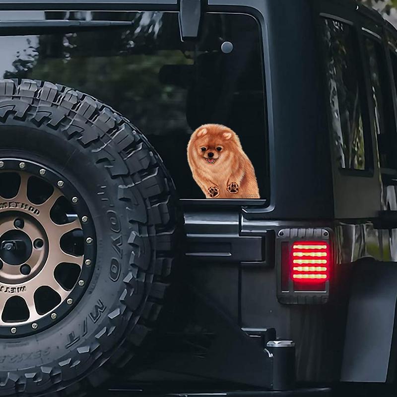 Pomeranian-On The Move Window Car Sticker