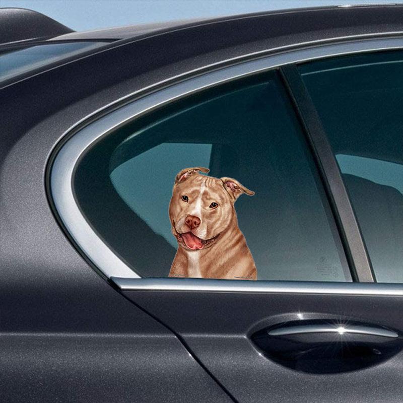 Pitbull-On The Move Window Car Sticker