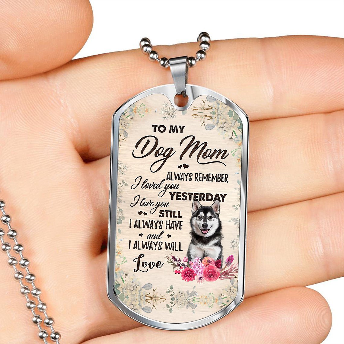 Dog Mom-Husky-Luxury Necklace