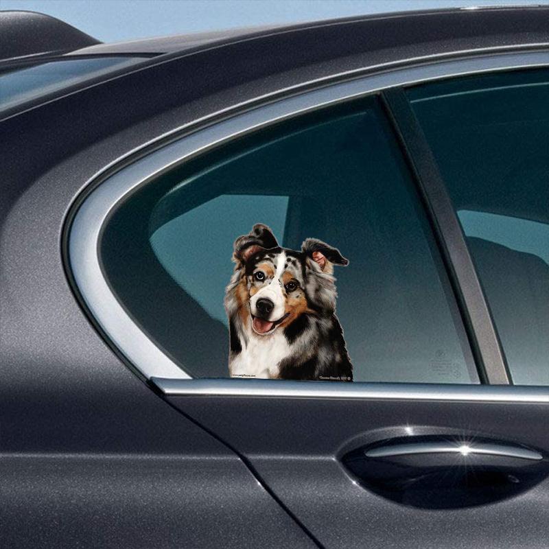 Australian Shepherd-On The Move Window Car Sticker