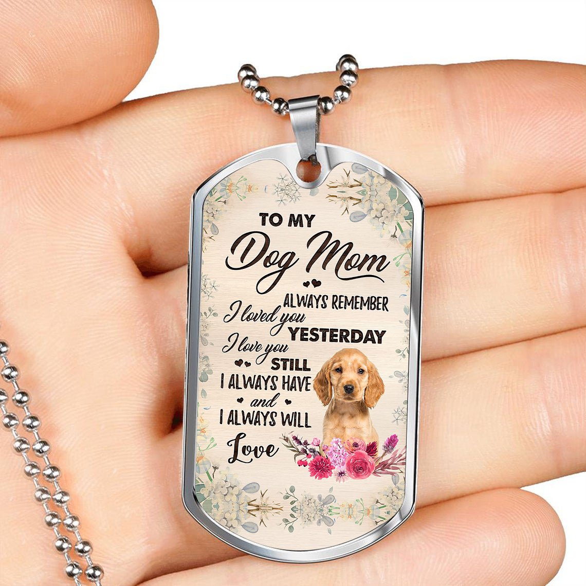 Dog Mom-GOLDEN Cocker Spaniel-Luxury Necklace