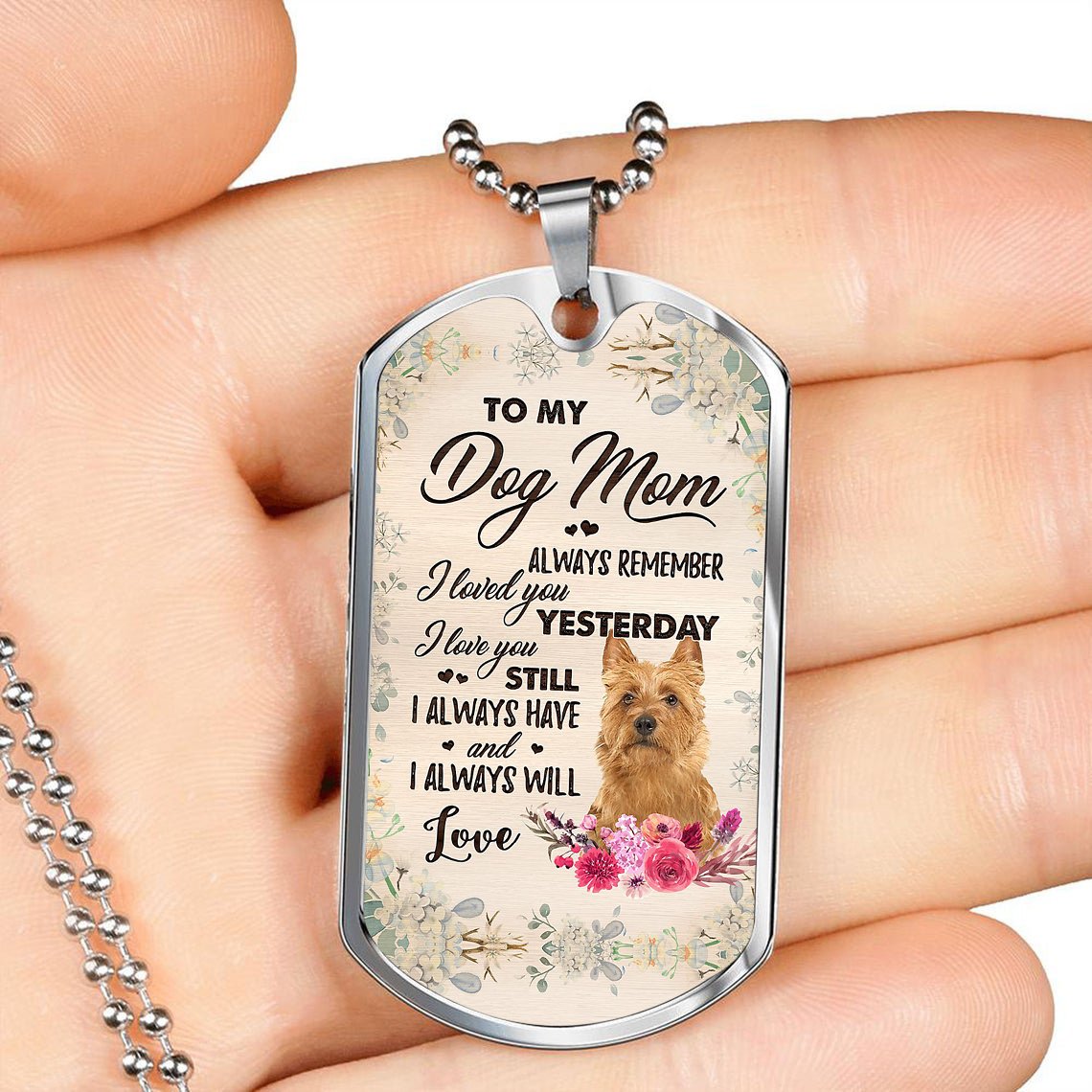Dog Mom-Australian Terrier-Luxury Necklace