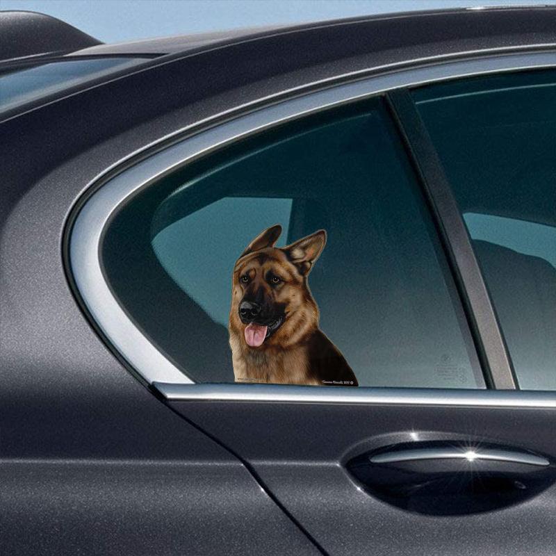 German Shepherd-On The Move Window Car Sticker