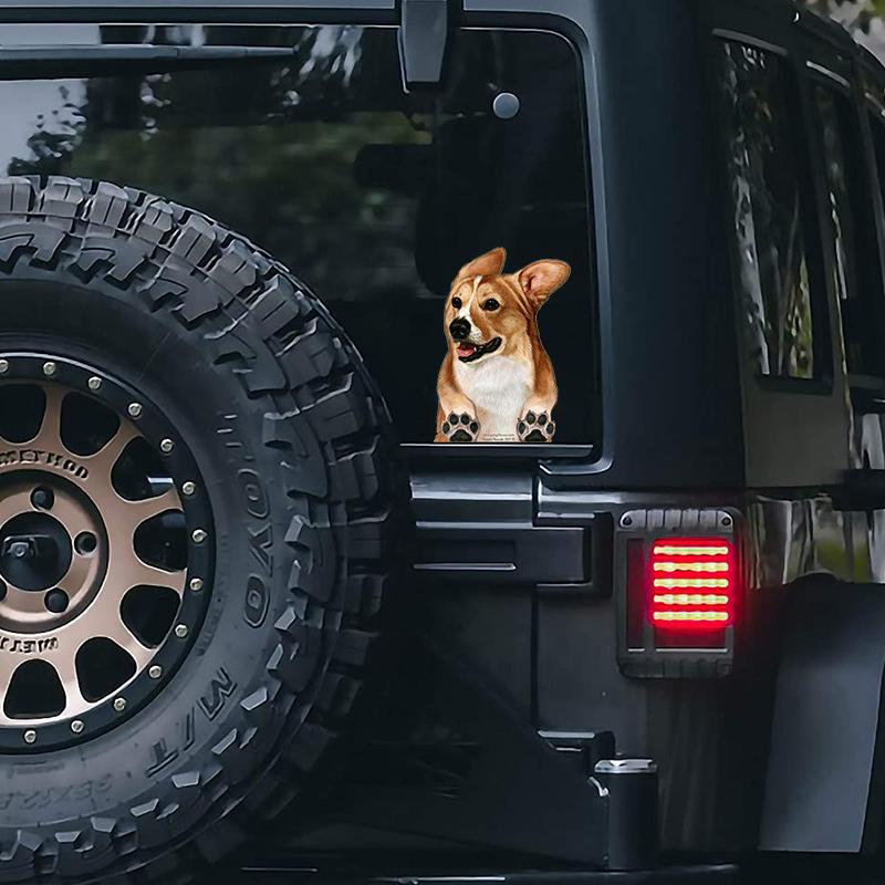 Corgi-On The Move Window Car Sticker