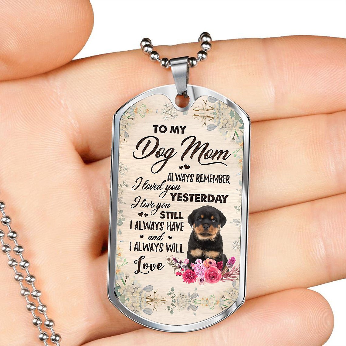 Dog Mom-Rottweiler 2-Luxury Necklace