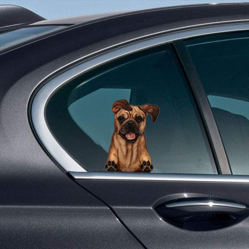Puggle-On The Move Window Car Sticker