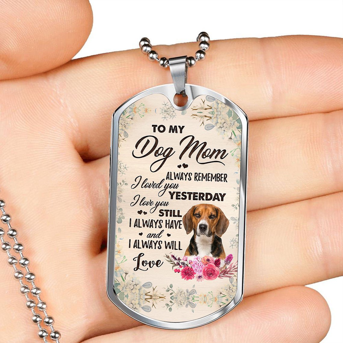 Dog Mom-Beagle 2-Luxury Necklace