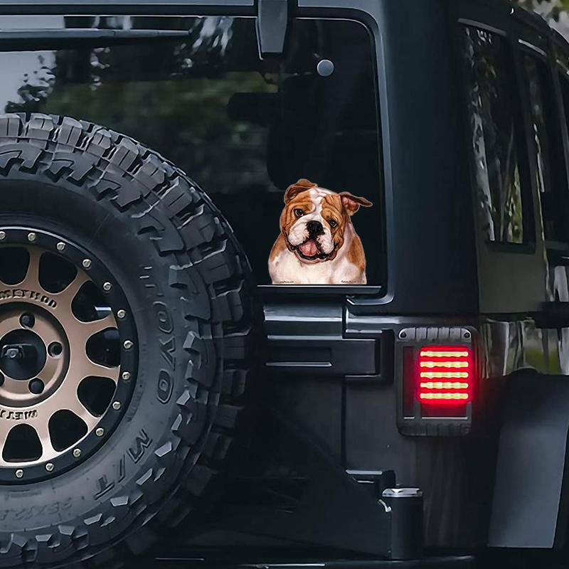 English Bulldog-On The Move Window Car Sticker