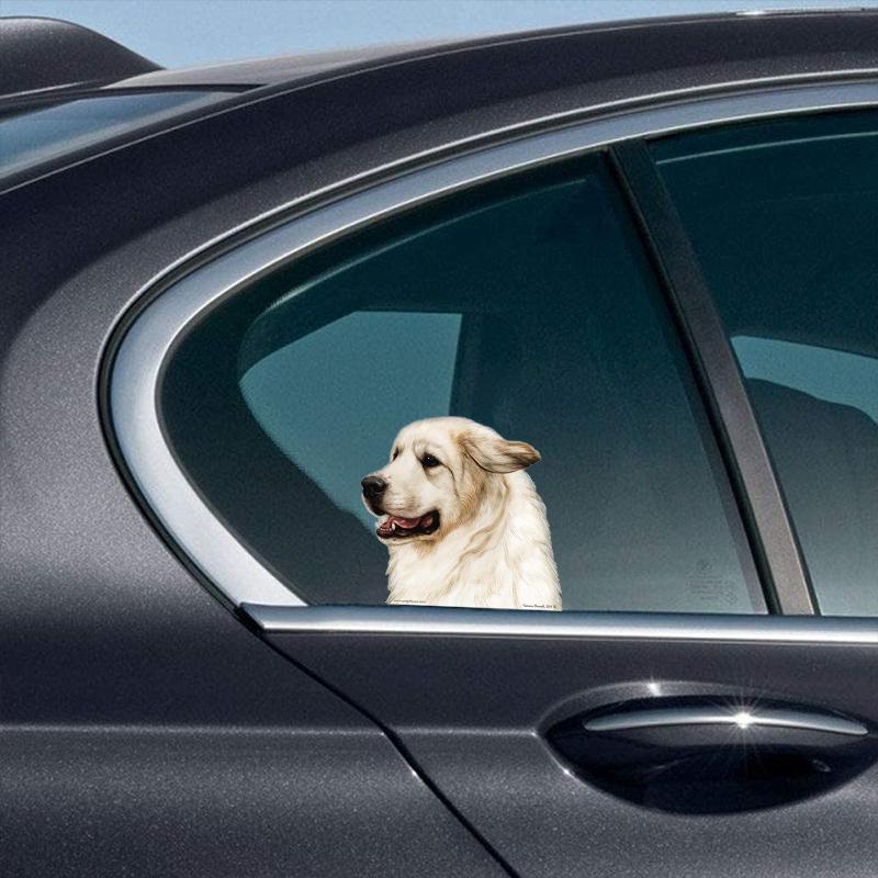 Great Pyrenees-On The Move Window Car Sticker