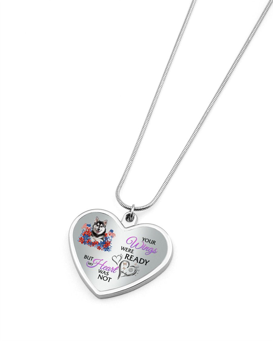 Loyalty-husky Your Wings Metallic Heart Necklace