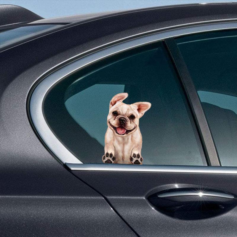 French Bulldog-On The Move Window Car Sticker