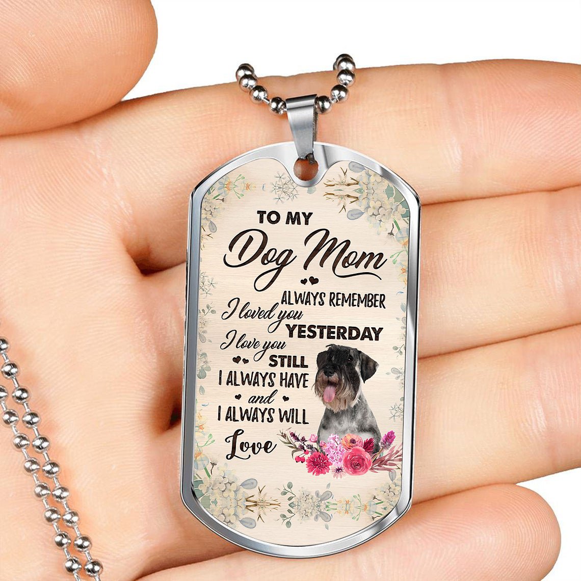 Dog Mom-Standard Schnauzer-Luxury Necklace