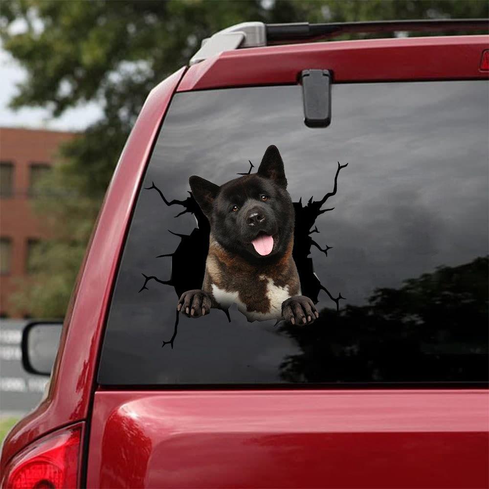 Akita Crack Car Sticker, Toilet Sticker, Fridge Sticker 6