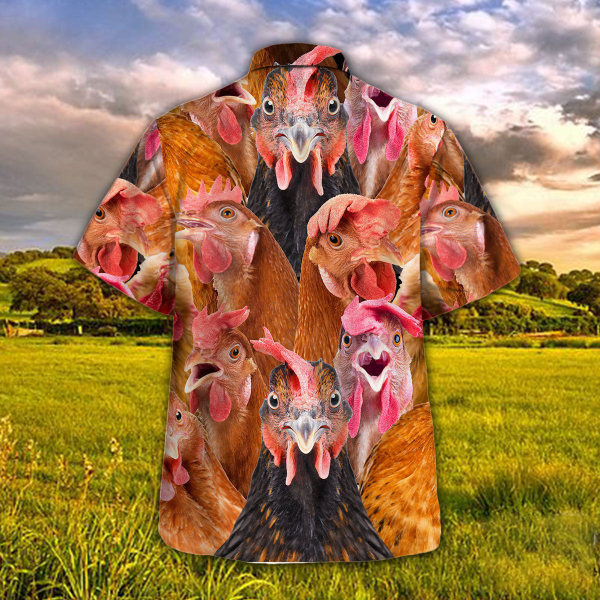 Chicken Flock Hawaiian Shirt