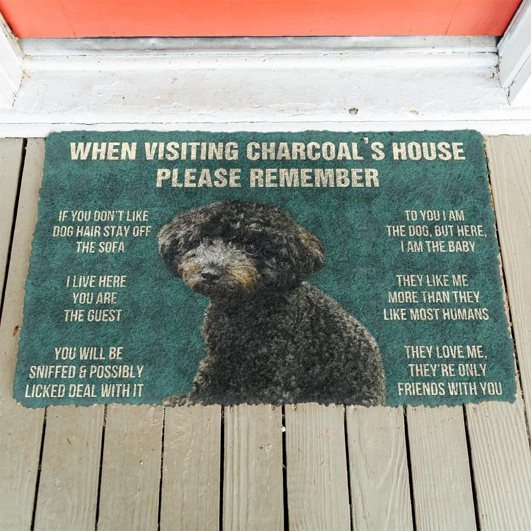 Noodever 3D Please Remember Charcoals House Rules Doormat