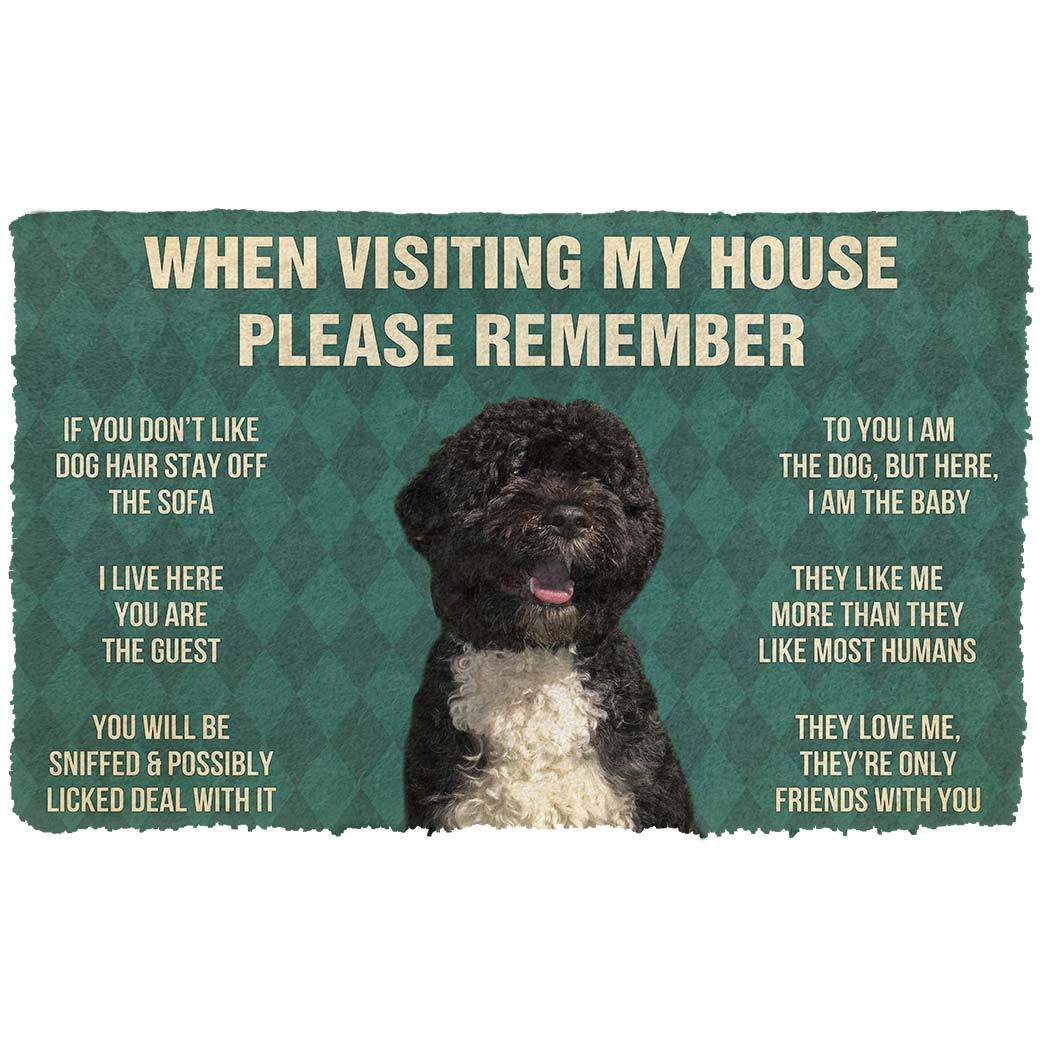 Noodever 3D Please Remember Portuguese Water Dogs House Rules Doormat