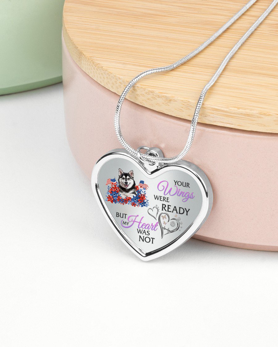 Loyalty-husky Your Wings Metallic Heart Necklace