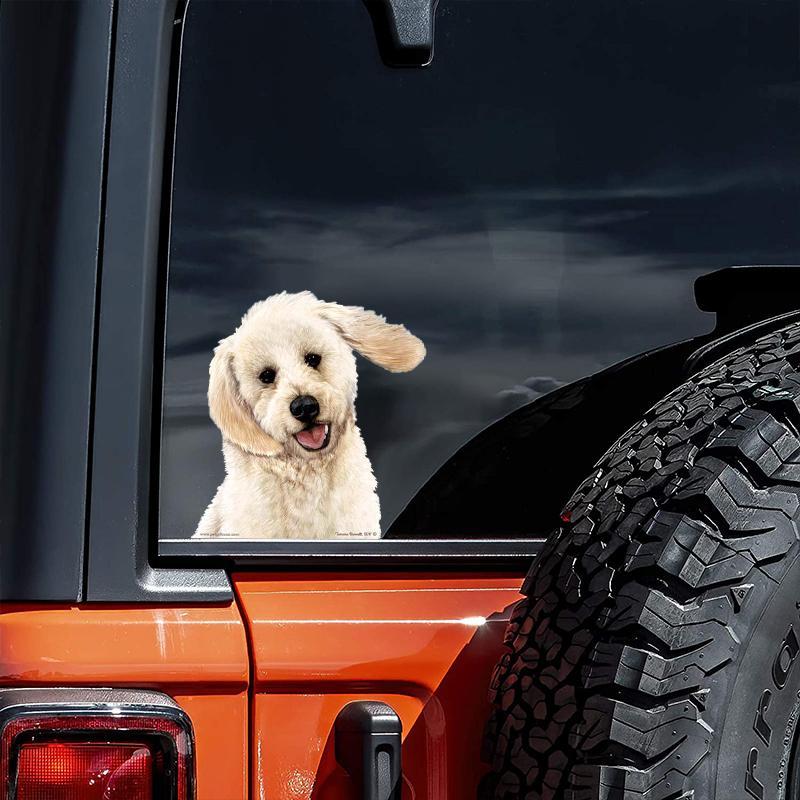 Labradoodle-On The Move Window Car Sticker