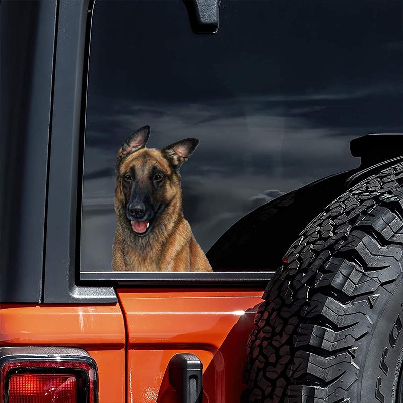 Belgian Malinois-On The Move Window Car Sticker