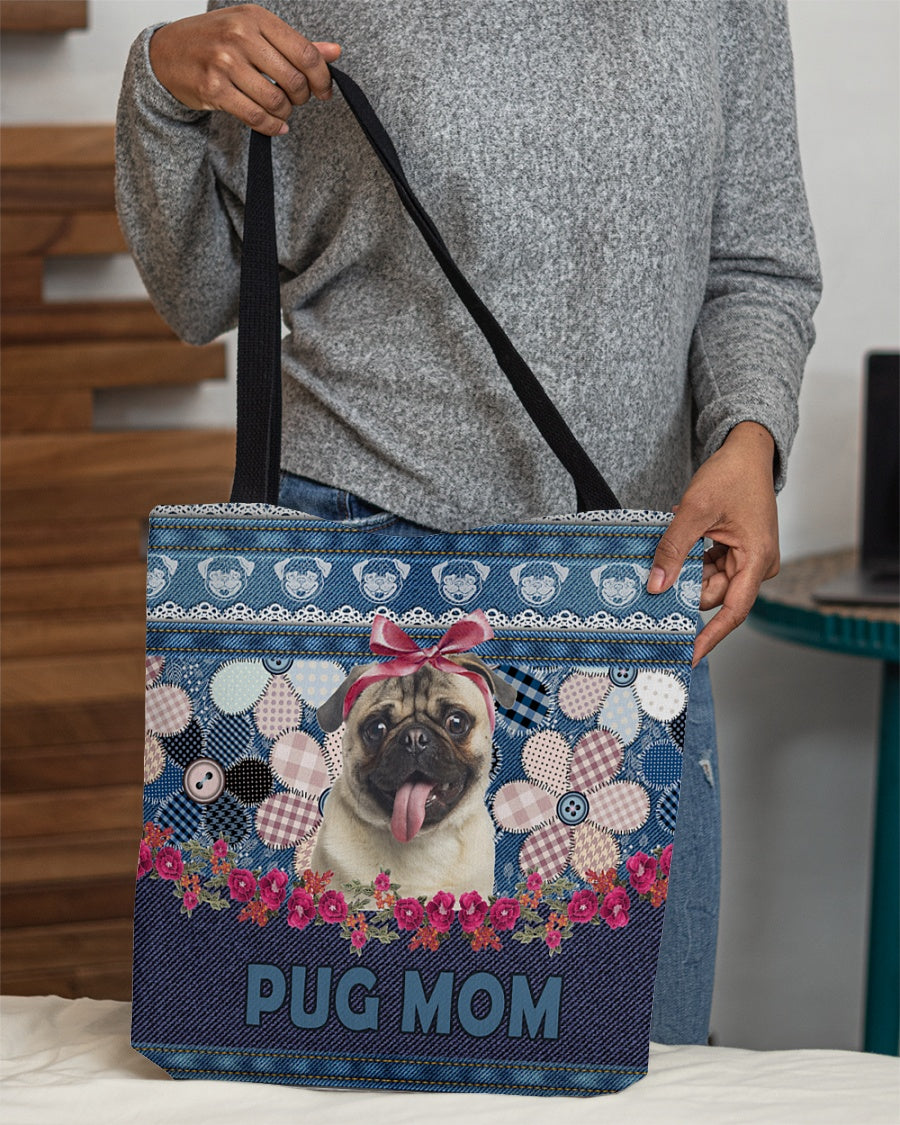 PUG-Flower Jean Gift for you-Cloth Tote Bag