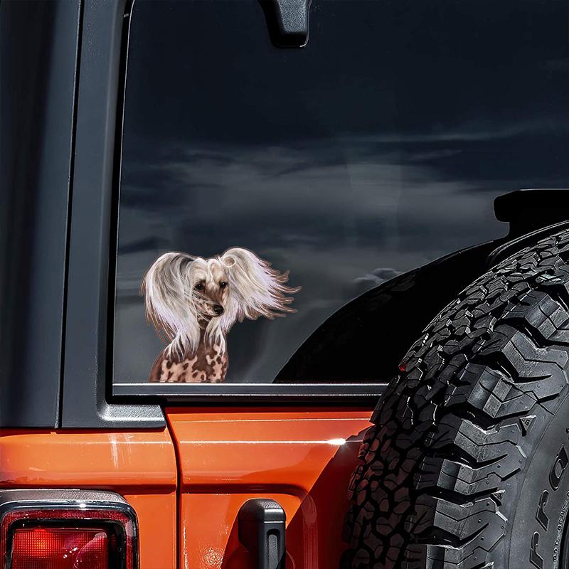 Chinese Crested-On The Move Window Car Sticker