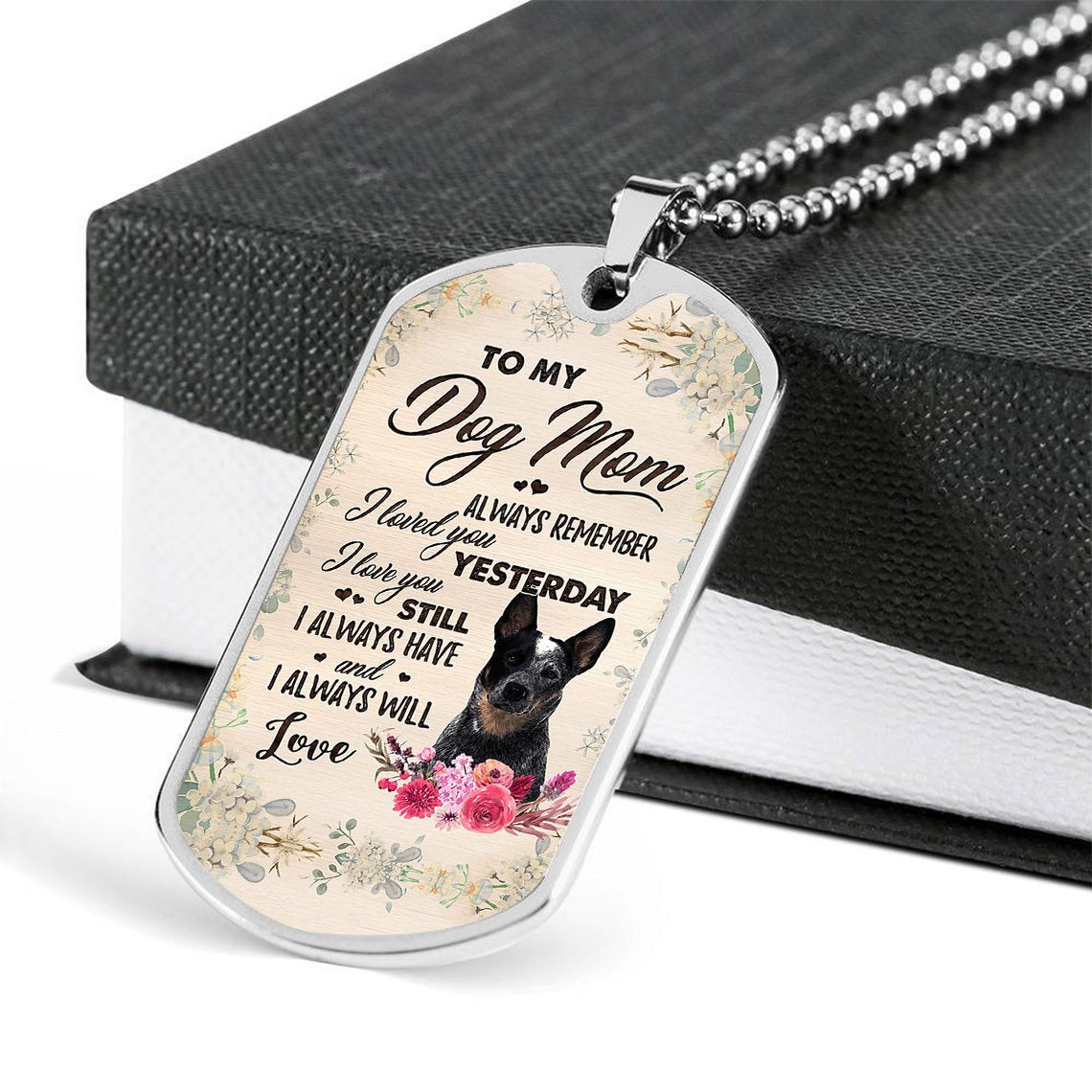 Dog Mom-BLUE Heeler-Luxury Necklace