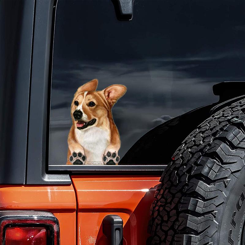 Corgi-On The Move Window Car Sticker