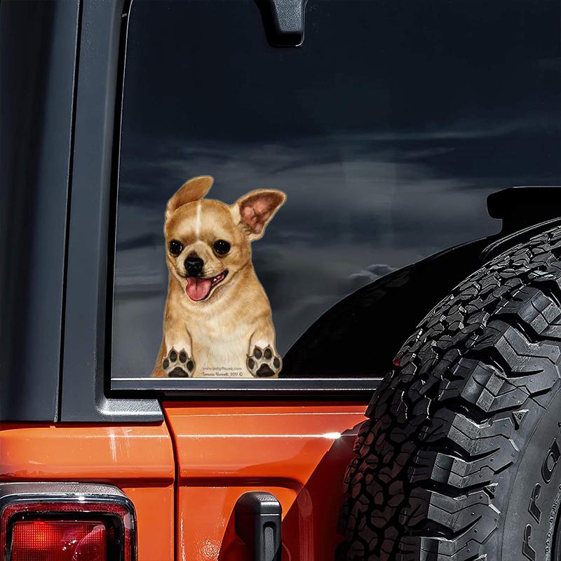 Chihuahua-On The Move Window Car Sticker