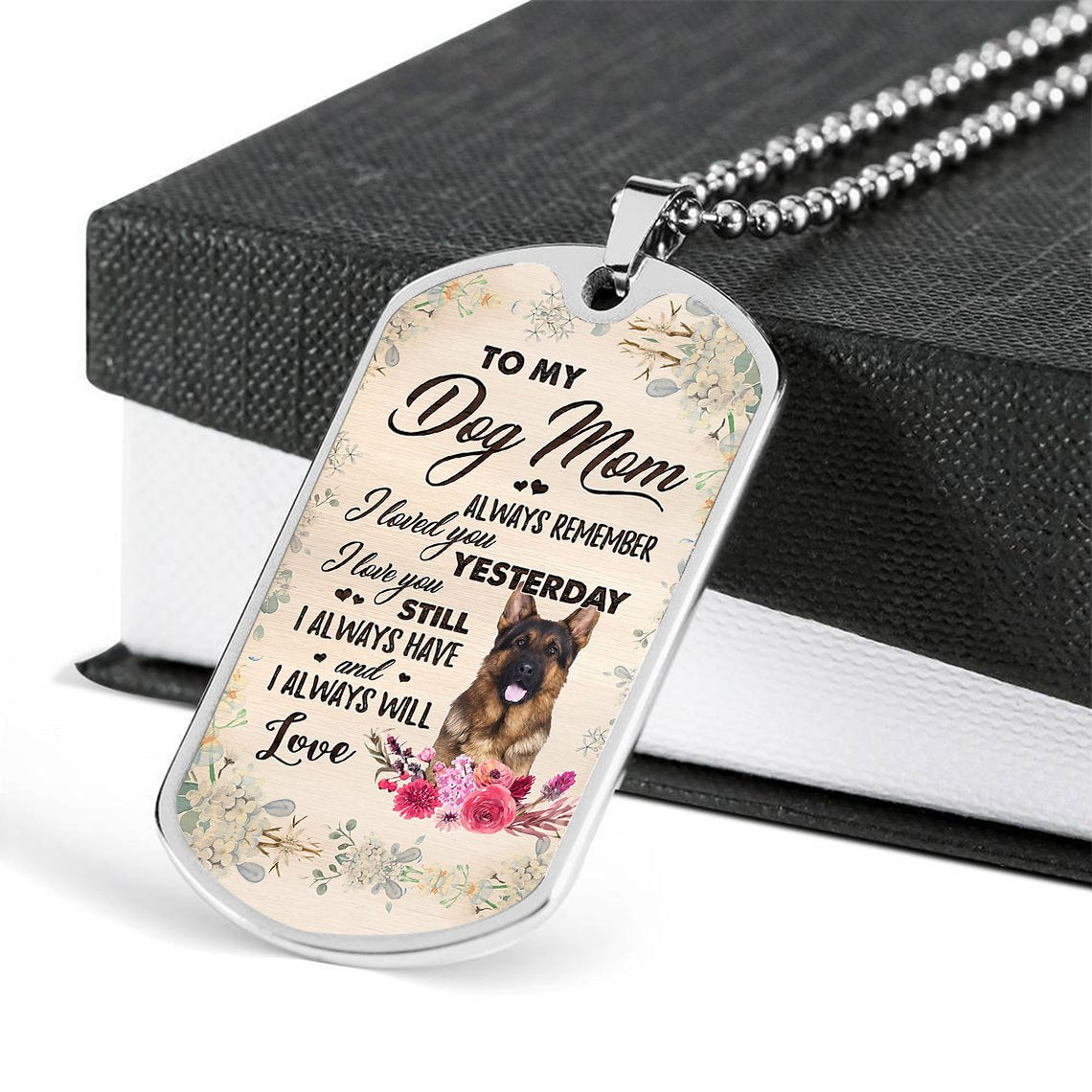 Dog Mom-Long Haired German Shepherd-Luxury Necklace