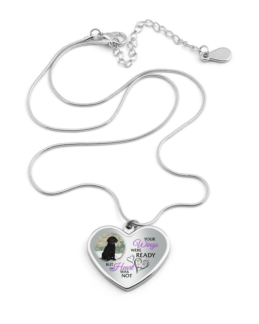 Bla-Labrador Your Wings Metallic Heart Necklace