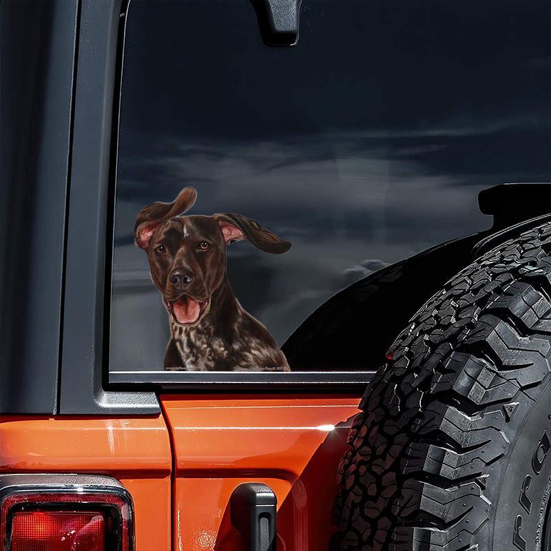 German Shorthair Pointer-On The Move Window Car Sticker