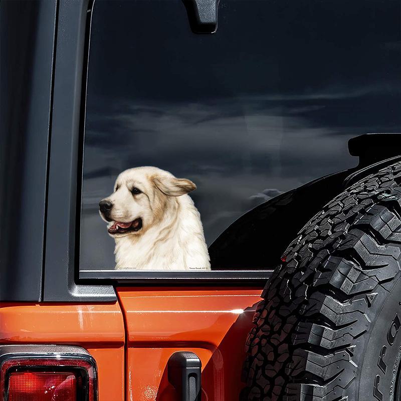 Great Pyrenees-On The Move Window Car Sticker