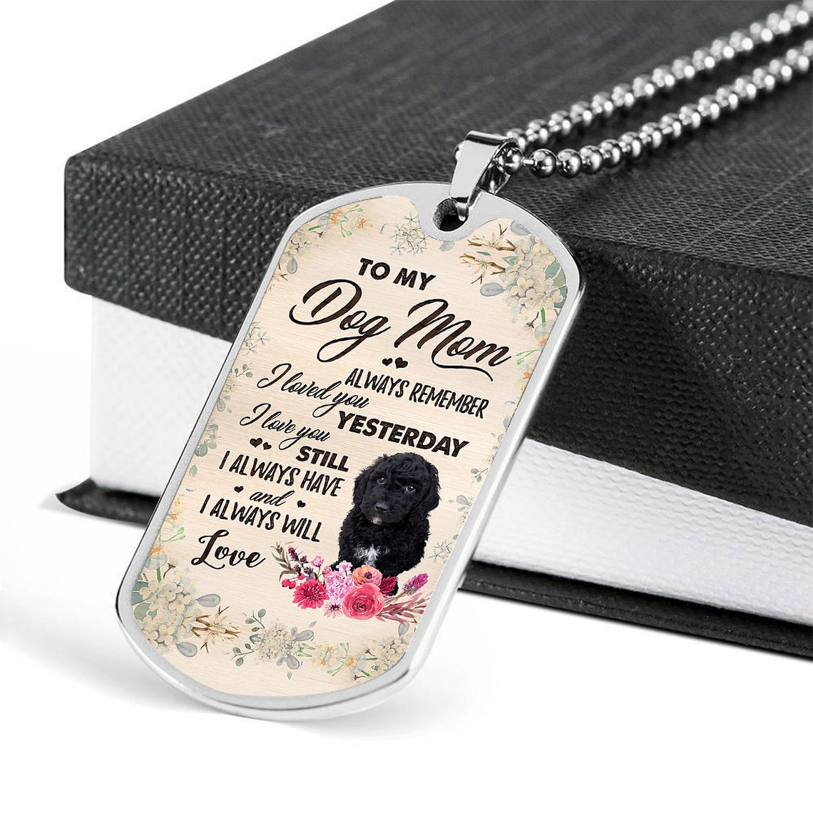 Dog Mom-BLACK Goldendoodle-Luxury Necklace
