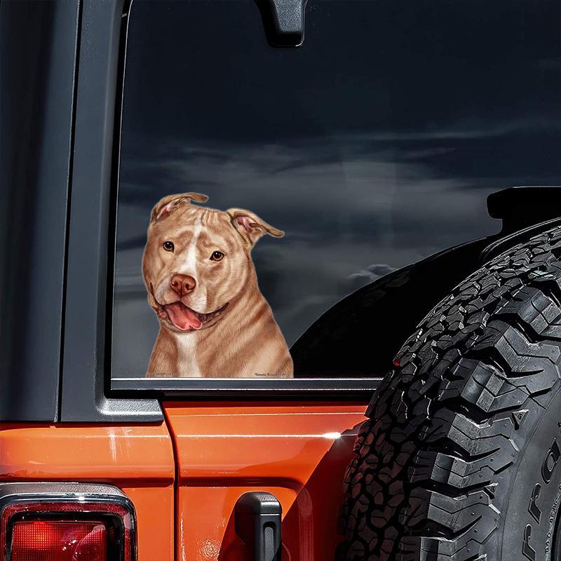 Pitbull-On The Move Window Car Sticker
