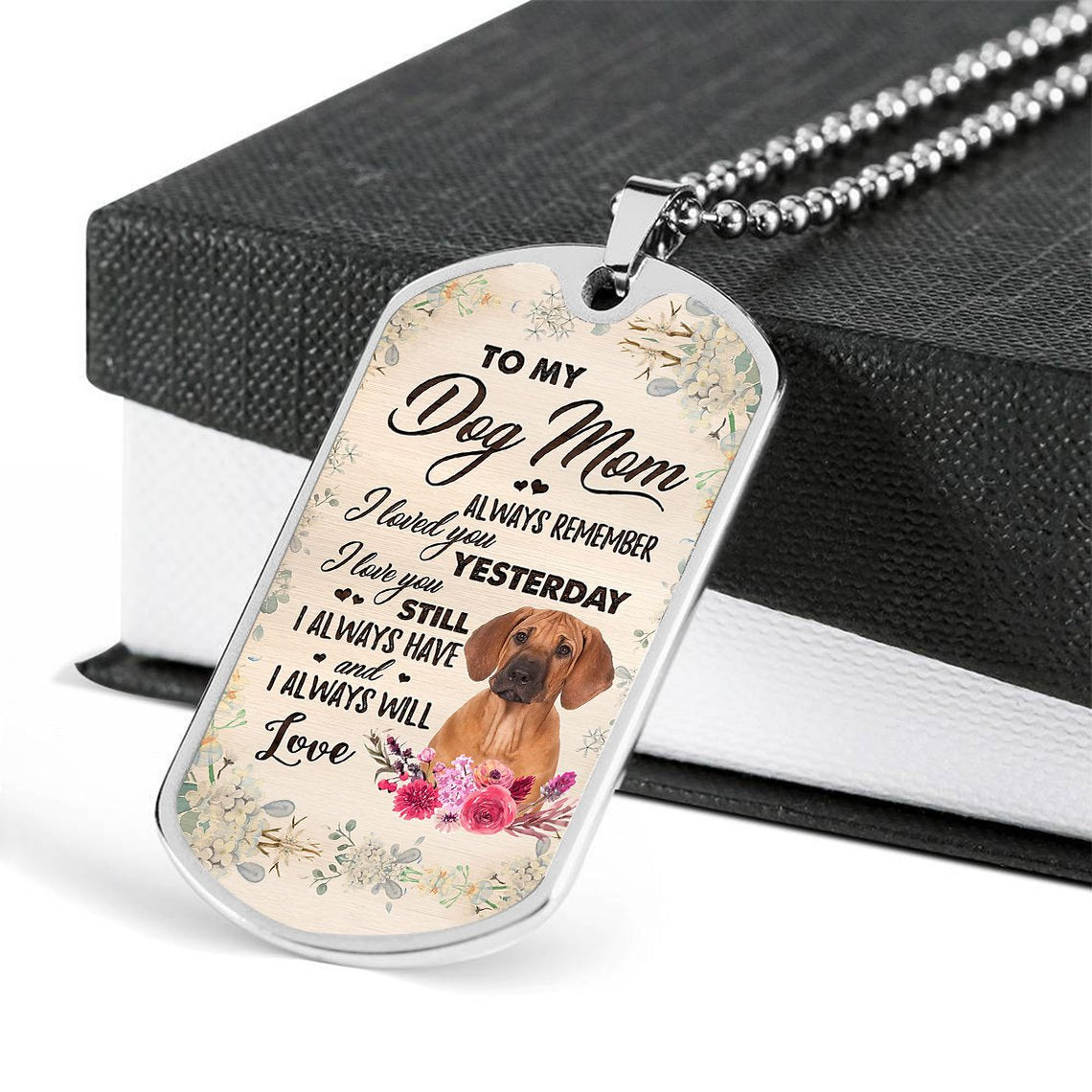 Dog Mom-Rhodesian Ridgeback-Luxury Necklace