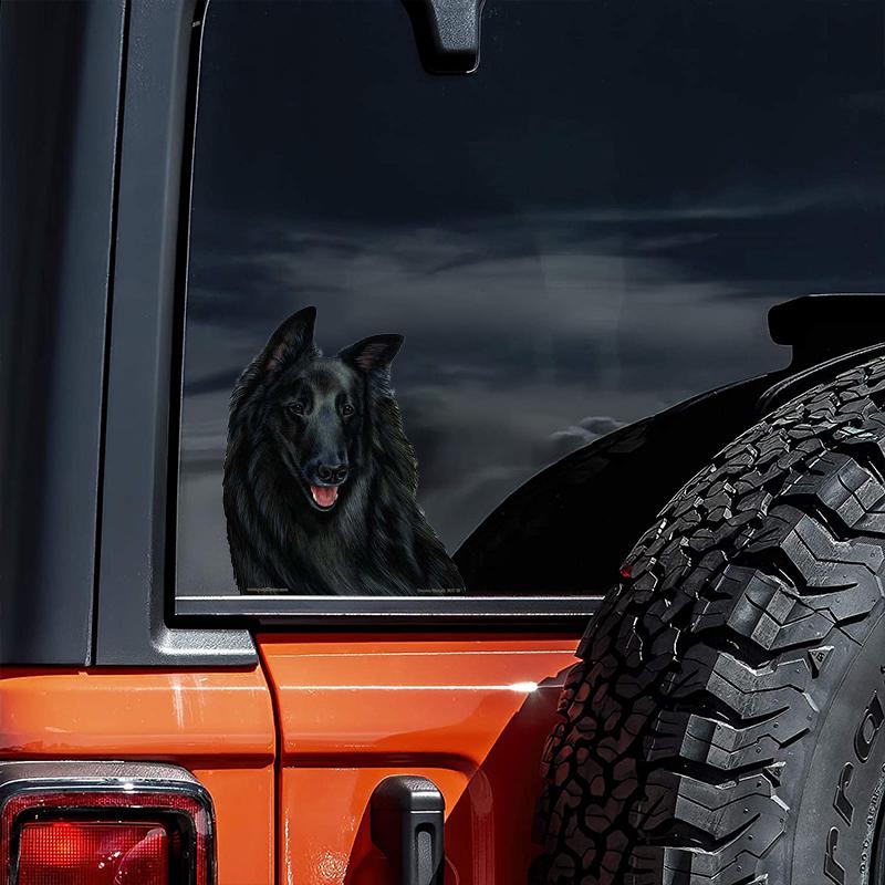 Belgian Sheepdog-On The Move Window Car Sticker