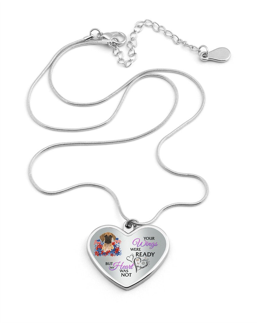 Loyalty-Great Dane Your Wings Metallic Heart Necklace