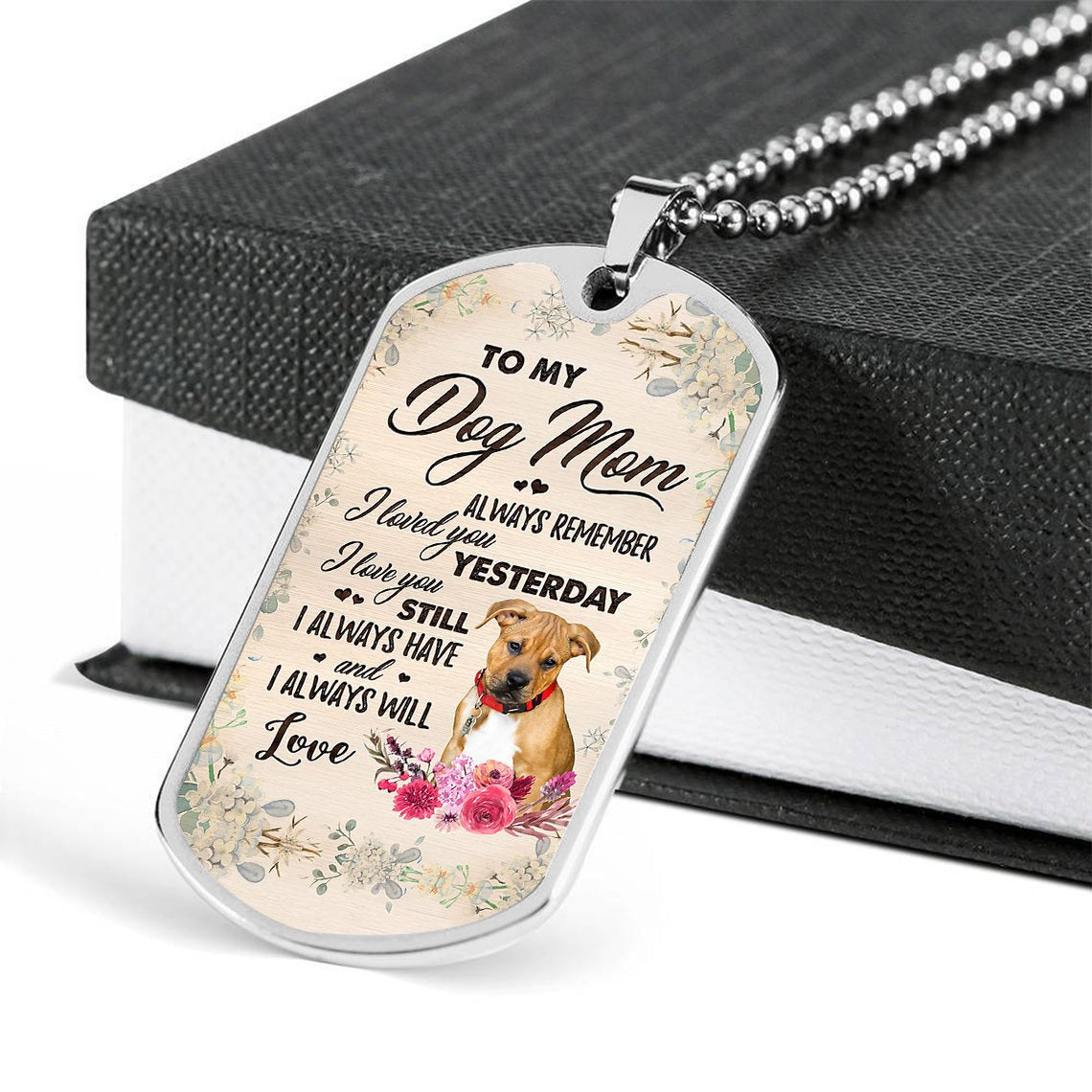 Dog Mom-Pitbull Boxer Mix-Luxury Necklace