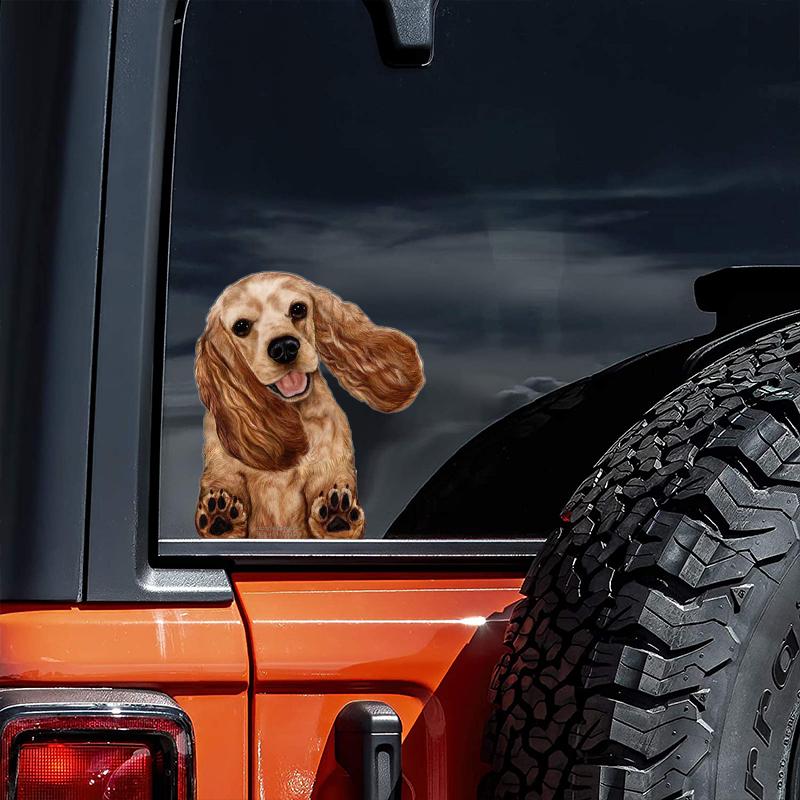 Cocker Spaniel-On The Move Window Car Sticker