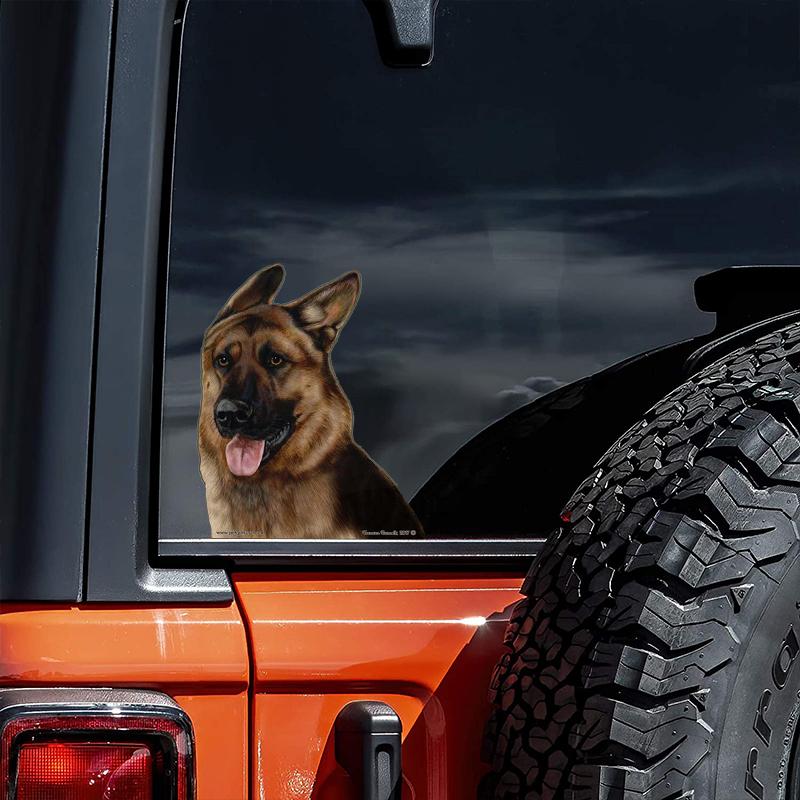 German Shepherd-On The Move Window Car Sticker