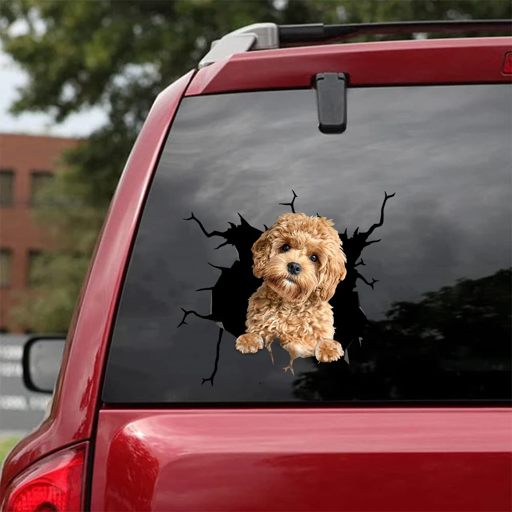 ES05 GoldenDoodle Car Stickers