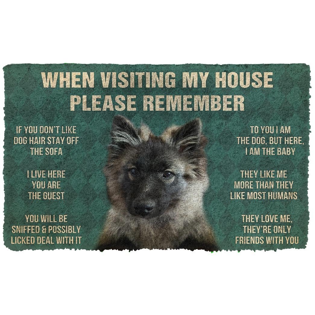 Noodever 3D Please Remember Dogs House Rules Doormat