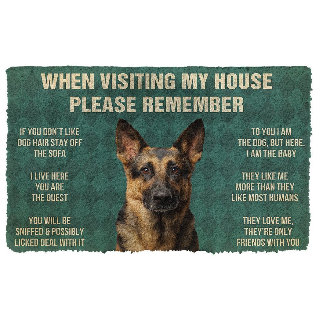 Noodever 3D Please Remember German Shepard??£¤s House Rules Doormat