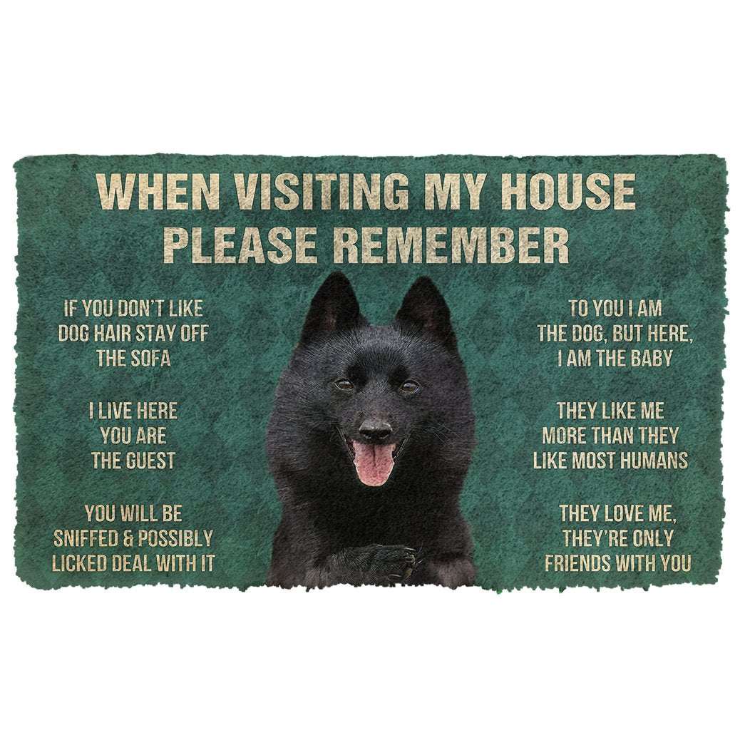 Noodever 3D Please Remember Schipperke Dogs House Rules Doormat