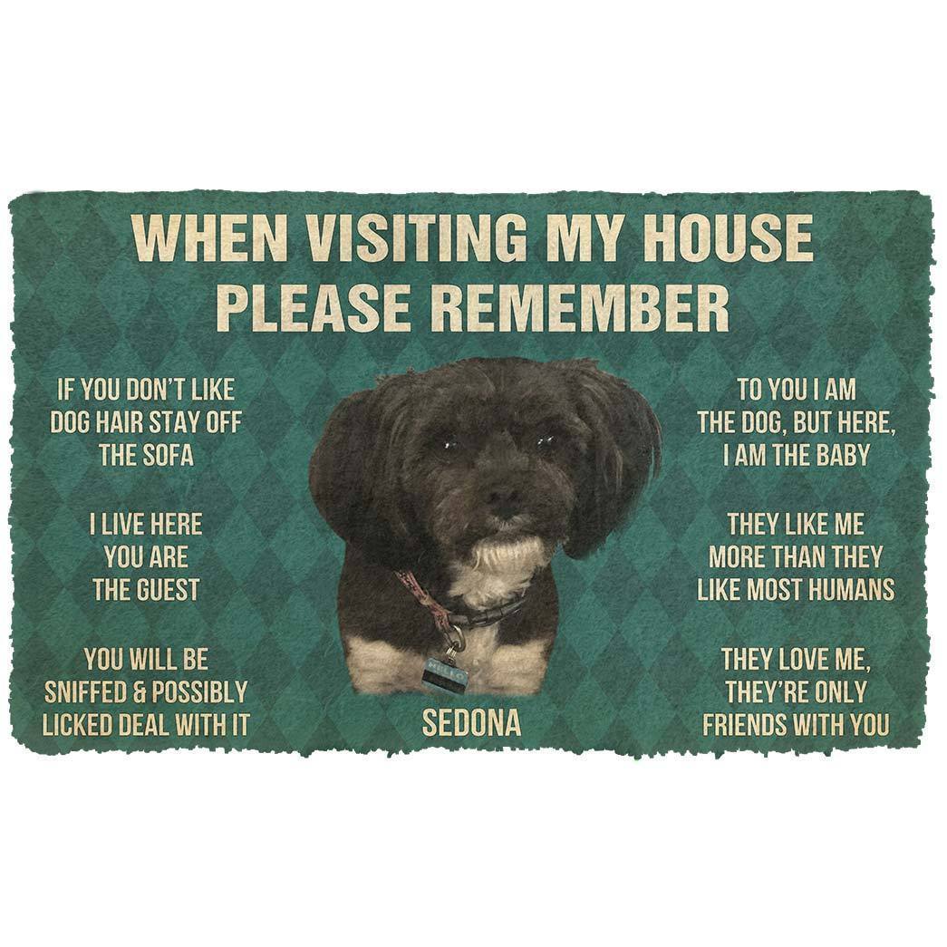 Noodever 3D Please Remember Sedonas House Rules Doormat