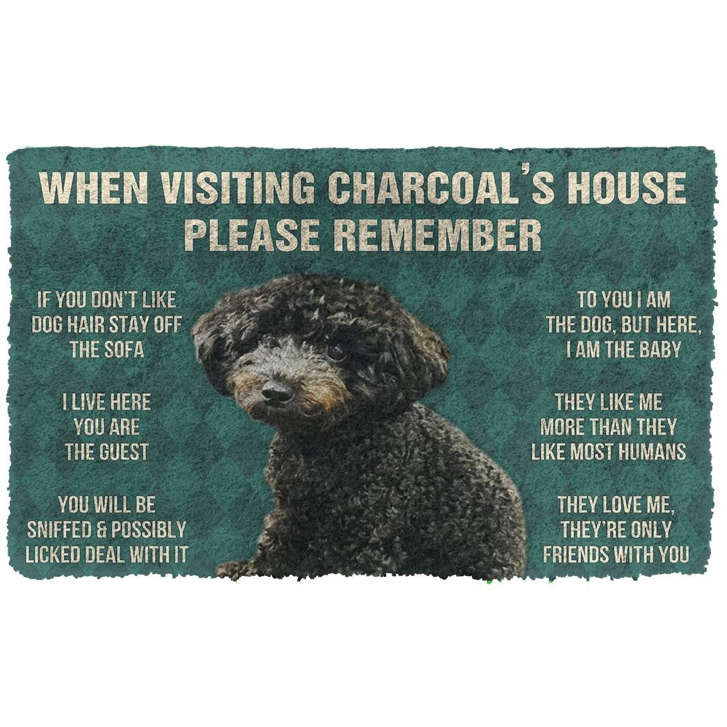 Noodever 3D Please Remember Charcoals House Rules Doormat