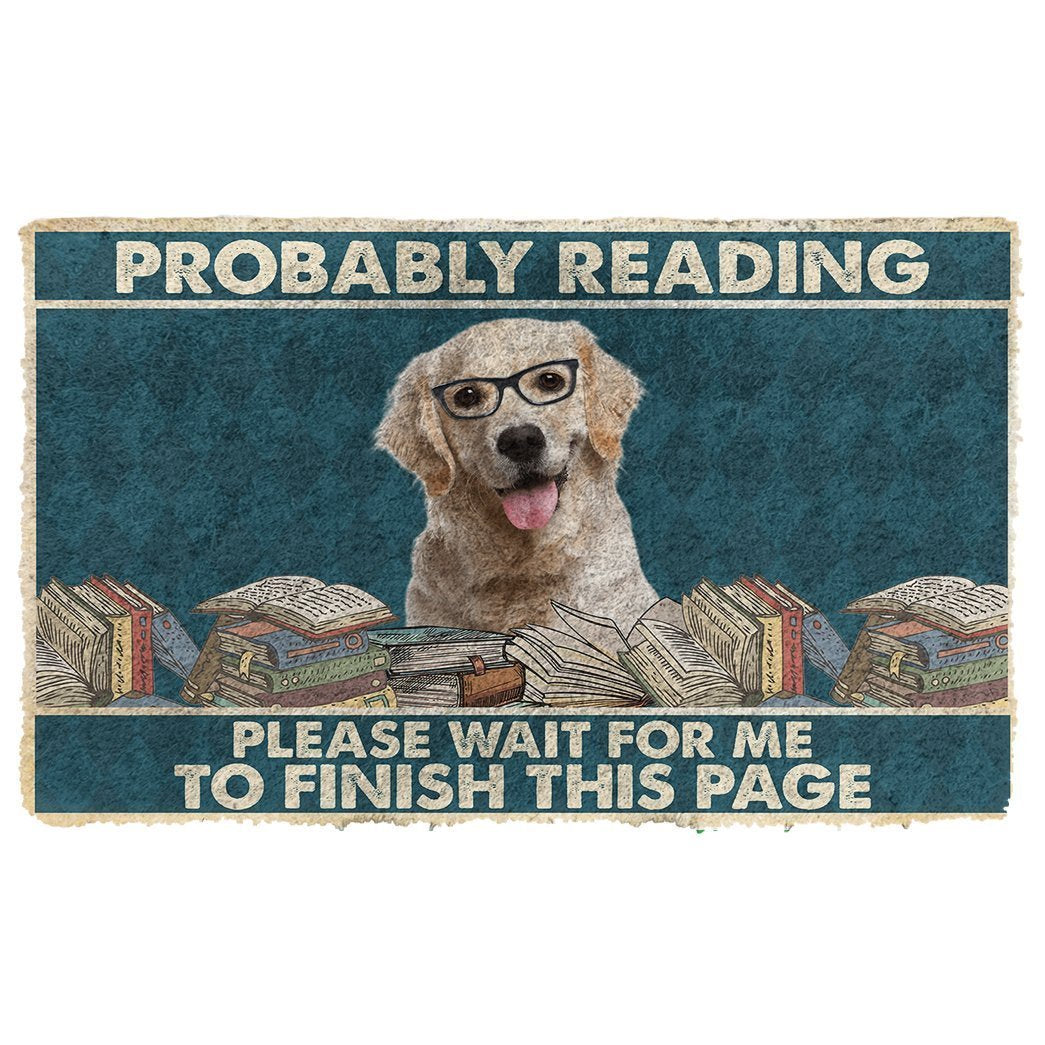 Noodever 3D Labrador Retriever Probably Reading Please Wait Doormat