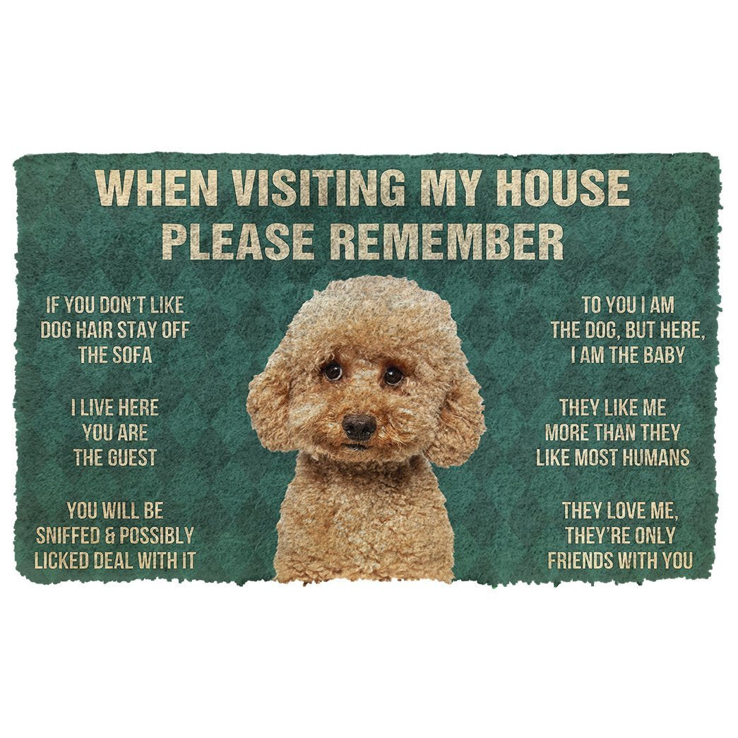 Noodever 3D Please Remember Maltipoo House Rules Doormat