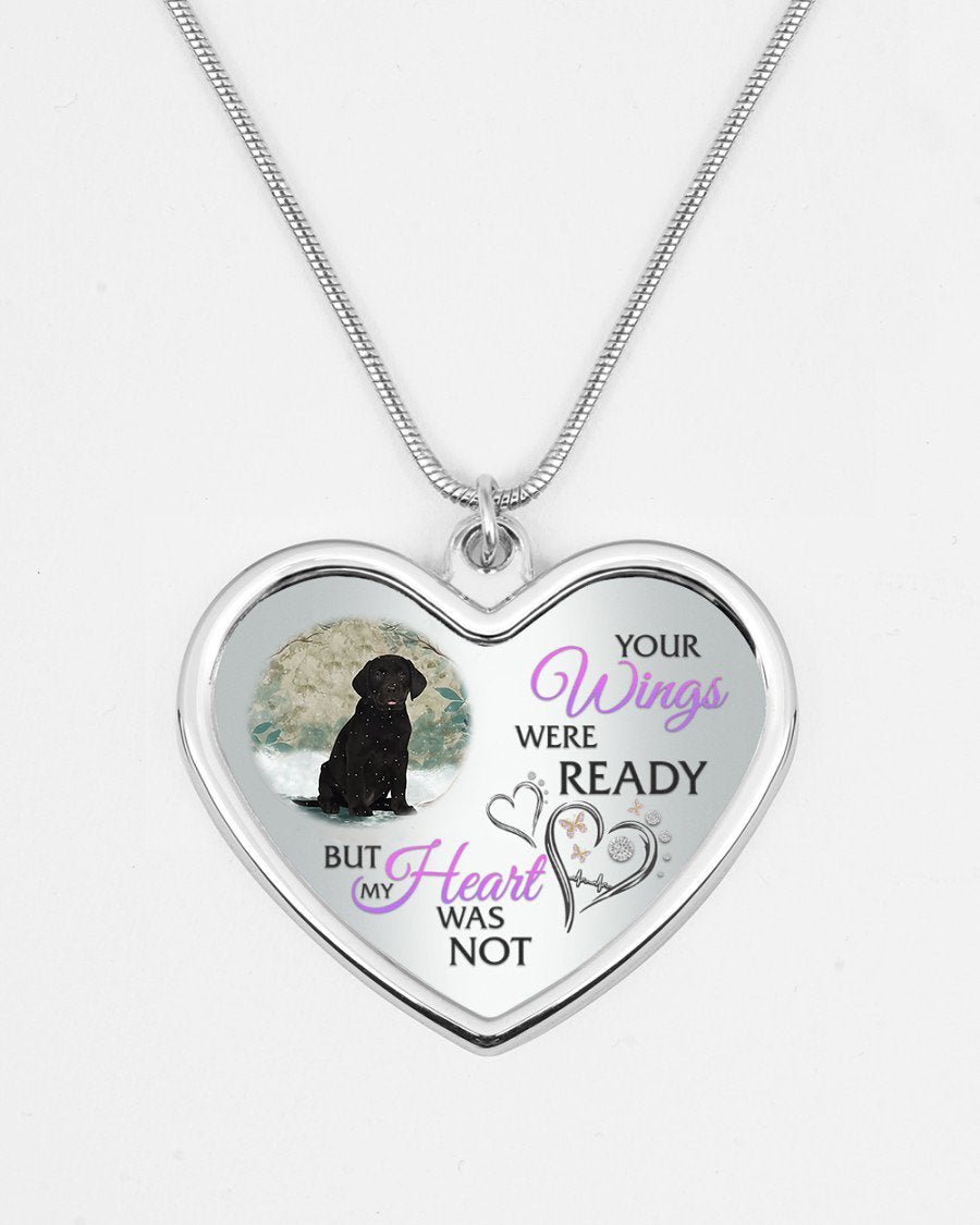 Bla-Labrador Your Wings Metallic Heart Necklace